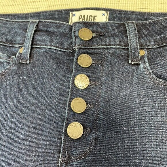 Paige Hoxton Ankle Jeans Skinny Blue Faded Denim Size 26 - Picture 8 of 13